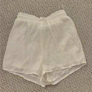 Princess Polly white beach shorts